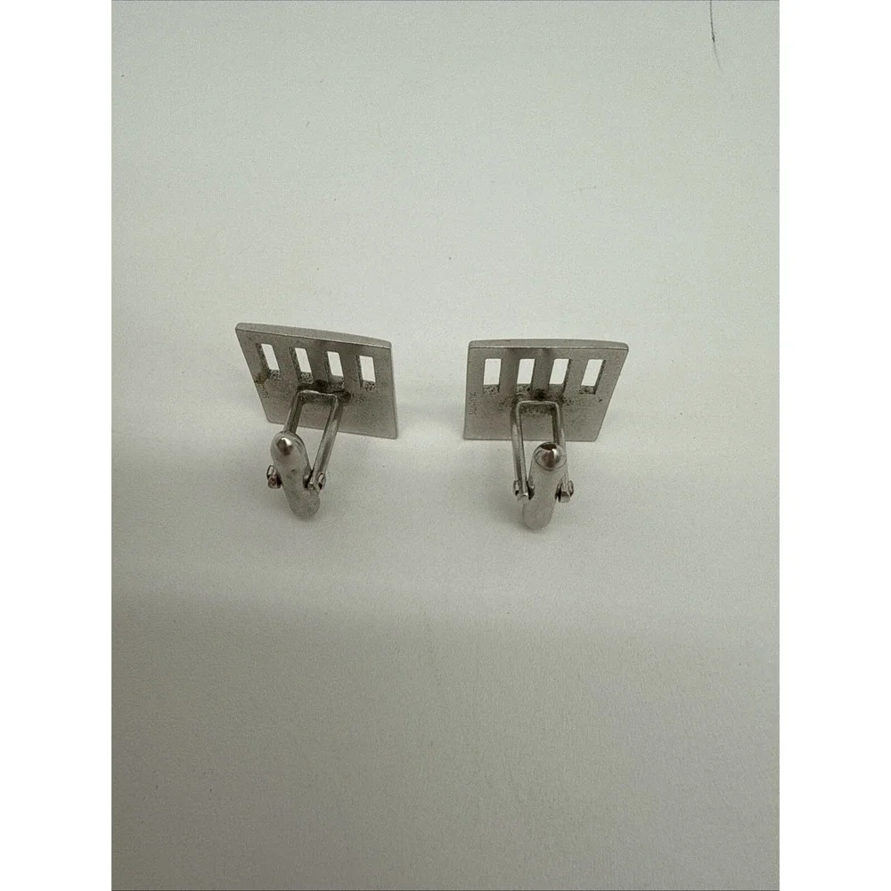 Vintage Swank Silver Toned Pair of Cufflinks